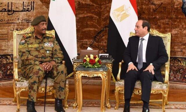 دیدار رئیس شورای نظامی انتقالی سودان با سیسی در قاهره
