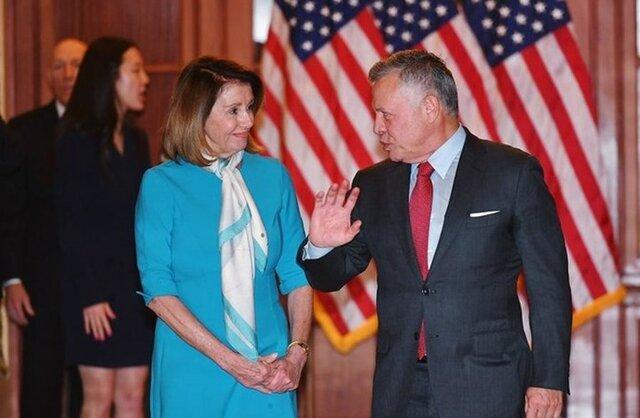 رئیس مجلس نمایندگان آمریکا و هیات همراهش با پادشاه اردن دیدار کرد